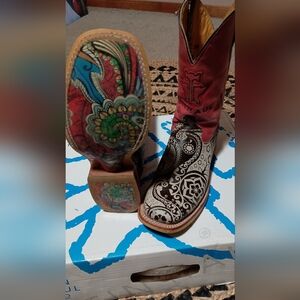 Tin Haul Paisley Boots Size 9